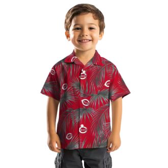 MLB Cincinnati Reds Leafy Palms Hawaiian Shirt - Perfect Summer Beach Fan Apparel