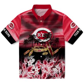 Red Cincinnati Reds Tropical Hawaiian Shirt - Personalized MLB Canoe Summer Style