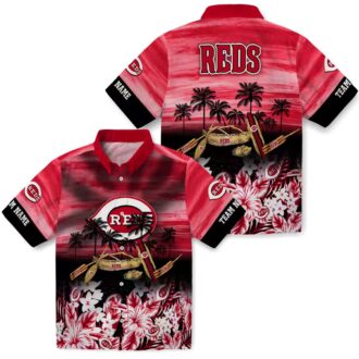 Red Cincinnati Reds Tropical Hawaiian Shirt - Personalized MLB Canoe Summer Style