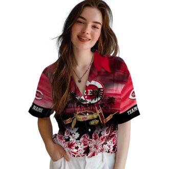Red Cincinnati Reds Tropical Hawaiian Shirt - Personalized MLB Canoe Summer Style