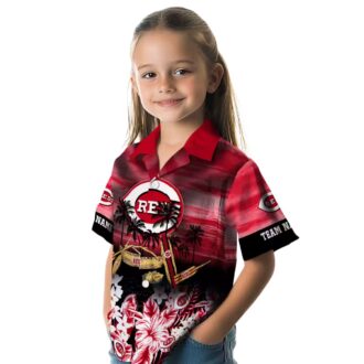 Red Cincinnati Reds Tropical Hawaiian Shirt - Personalized MLB Canoe Summer Style