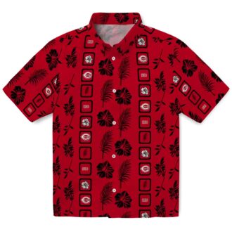 Shop Cincinnati Reds Framed Floral Red Hawaiian Shirt - MLB Fan Summer Gear
