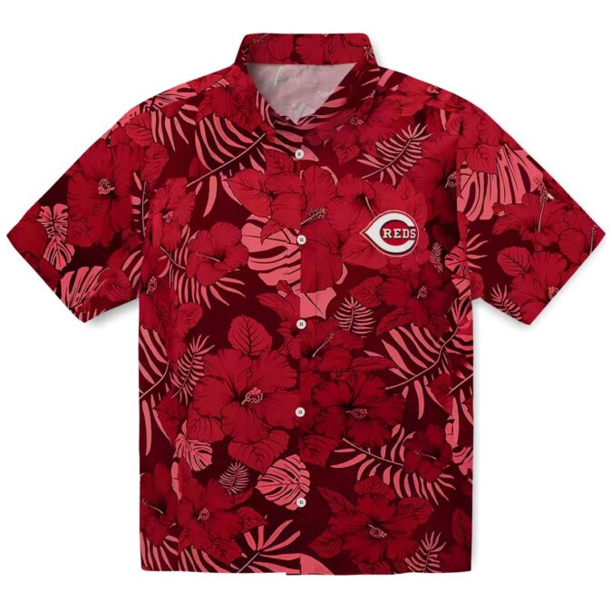 Shop Cincinnati Reds Jungle Vibes Red Hawaiian Shirt - MLB Tropical Summer Apparel