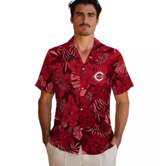 Shop Cincinnati Reds Jungle Vibes Red Hawaiian Shirt - MLB Tropical Summer Apparel