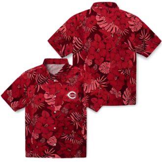 Shop Cincinnati Reds Jungle Vibes Red Hawaiian Shirt - MLB Tropical Summer Apparel