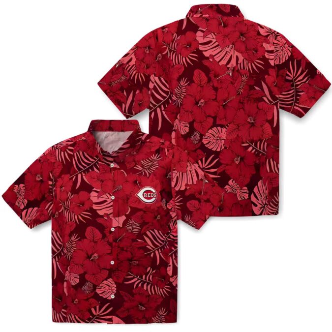Shop Cincinnati Reds Jungle Vibes Red Hawaiian Shirt - MLB Tropical Summer Apparel