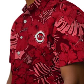 Shop Cincinnati Reds Jungle Vibes Red Hawaiian Shirt - MLB Tropical Summer Apparel