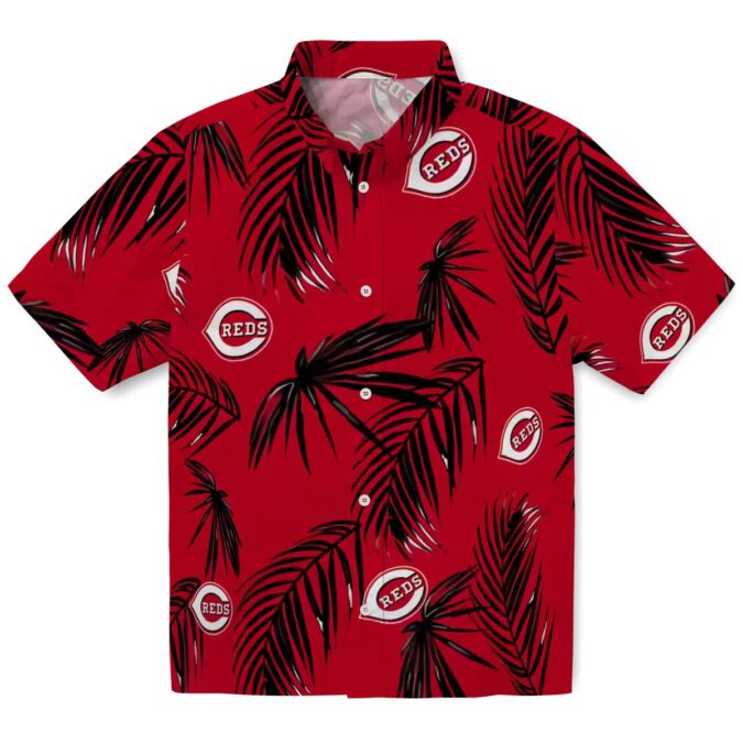 Shop Cincinnati Reds Palm Leaf Hawaiian Shirt - MLB Tropical Red Beach Fashion