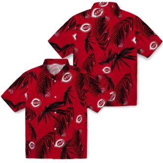 Shop Cincinnati Reds Palm Leaf Hawaiian Shirt - MLB Tropical Red Beach Fashion