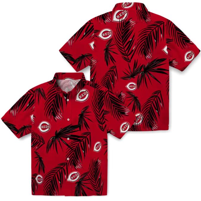 Shop Cincinnati Reds Palm Leaf Hawaiian Shirt - MLB Tropical Red Beach Fashion