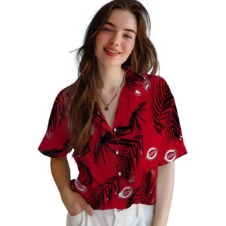 Shop Cincinnati Reds Palm Leaf Hawaiian Shirt - MLB Tropical Red Beach Fashion