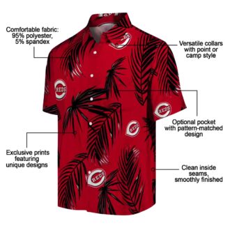 Shop Cincinnati Reds Palm Leaf Hawaiian Shirt - MLB Tropical Red Beach Fashion