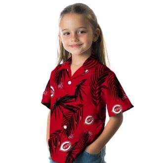 Shop Cincinnati Reds Palm Leaf Hawaiian Shirt - MLB Tropical Red Beach Fashion