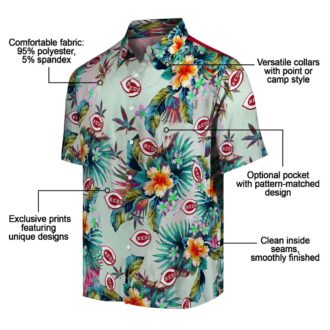 Shop Cincinnati Reds Tropical Green Hawaiian Shirt - Perfect Summer MLB Apparel
