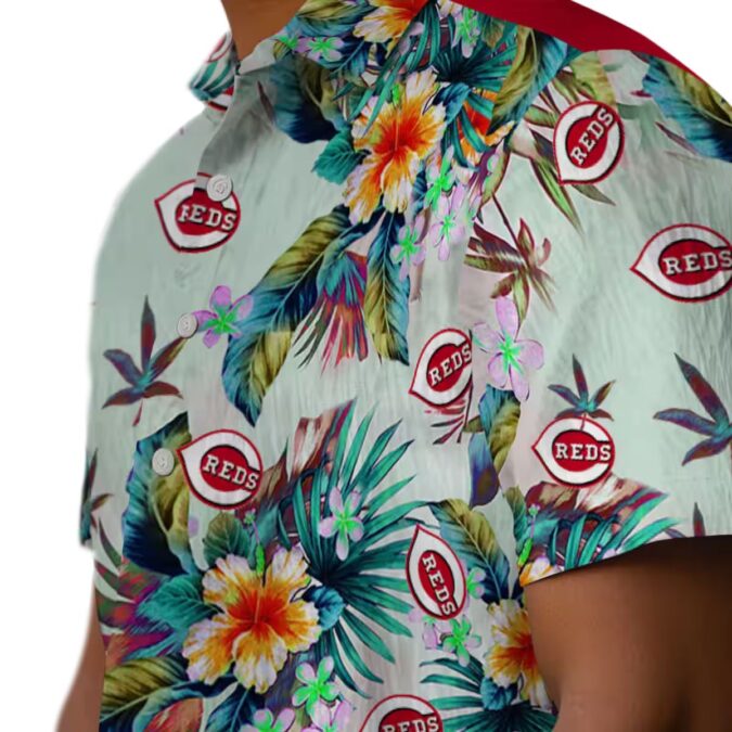 Shop Cincinnati Reds Tropical Green Hawaiian Shirt - Perfect Summer MLB Apparel