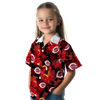Tropical Cincinnati Reds Hawaiian Shirt - Floral Red Toucan Design MLB Fan Gear