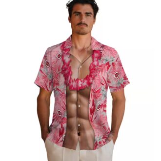 Unique Cincinnati Reds Hawaiian Shirt - Red Tropical MLB Team Gear with Chest Illusion Design
