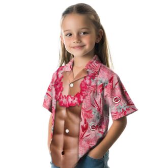 Unique Cincinnati Reds Hawaiian Shirt - Red Tropical MLB Team Gear with Chest Illusion Design