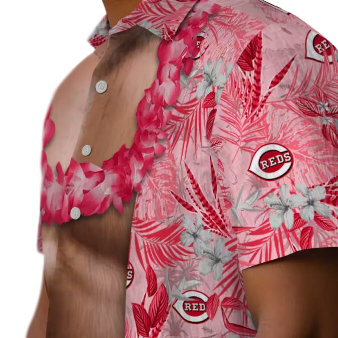 Unique Cincinnati Reds Hawaiian Shirt - Red Tropical MLB Team Gear with Chest Illusion Design