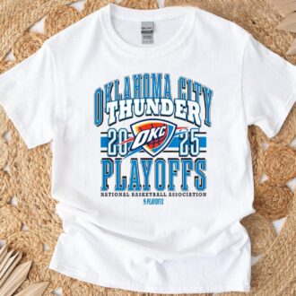 Oklahoma City Thunder 2025 Playoffs Shirt - NBA Official Fan T-Shirt for Game Day