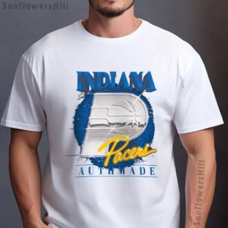 Indiana Pacers Playoffs 2025 Chrome Logo T-Shirt - Black NBA Fan Gear for Adults