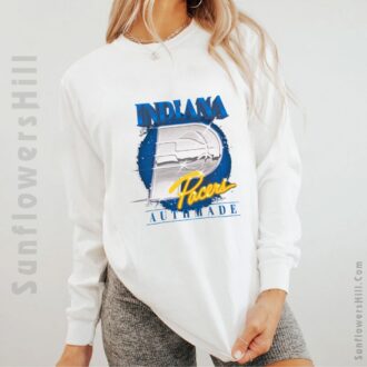 Indiana Pacers Playoffs 2025 Chrome Logo T-Shirt - Black NBA Fan Gear for Adults