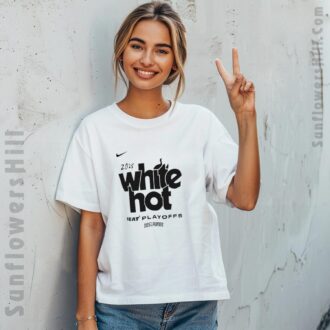 Shop 2025 NBA Playoffs Miami Heat T-Shirt - White Hot Edition for Basketball Fans
