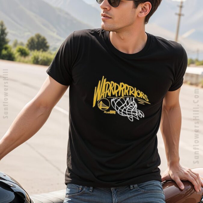 2025 NBA Playoffs Golden State Warriors Swish T-shirt - Official Team Apparel for NBA Fans