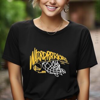 2025 NBA Playoffs Golden State Warriors Swish T-shirt - Official Team Apparel for NBA Fans