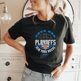2025 NBA Playoffs New York Knicks T-Shirt - Official Fan Gear for Basketball Playoff Season