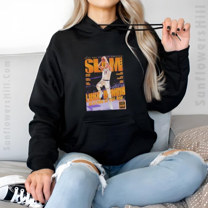 Luka Doncic NBA Playoffs 2025 T-Shirt - SLAM Magazine Los Angeles Lakers Orange Metal Design
