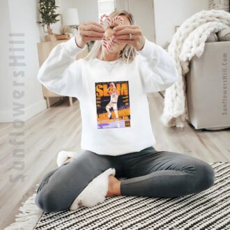 Luka Doncic NBA Playoffs 2025 T-Shirt - SLAM Magazine Los Angeles Lakers Orange Metal Design
