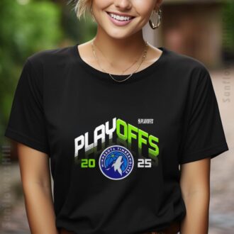 Minnesota Timberwolves 2025 NBA Playoffs Logo Shirt - Official Team Gear for Fans