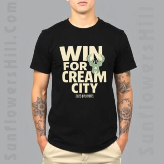 NBA Playoffs 2025 Milwaukee Bucks Win For Cream City T-Shirt - Support Your Team