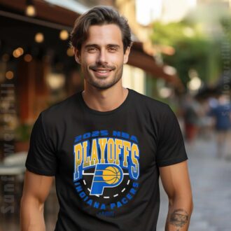 NBA Playoffs 2025 Official Indiana Pacers T-Shirt - Exclusive Design for Fans