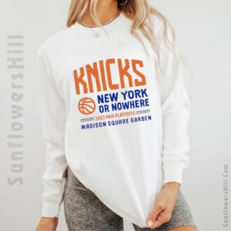 New York Knicks New York or Nowhere 2025 NBA Playoffs Shirt - Perfect Fan Apparel