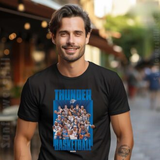 2025 Oklahoma City Thunder Basketball T-Shirt - Bold Graphic Design for NBA Fans