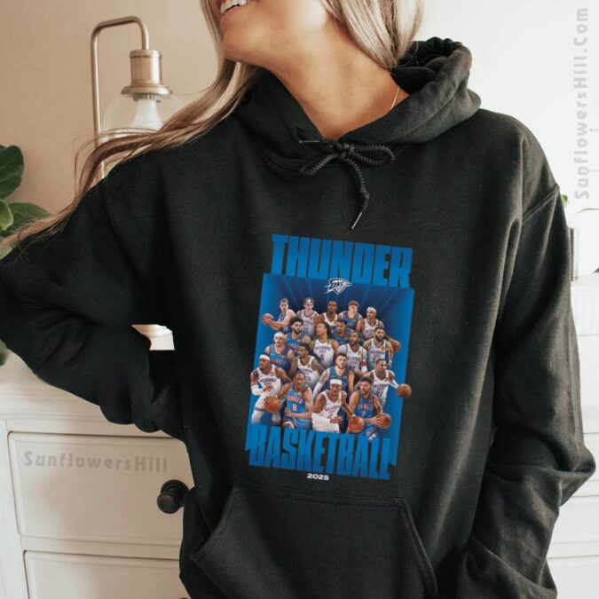 2025 Oklahoma City Thunder Basketball T-Shirt - Bold Graphic Design for NBA Fans