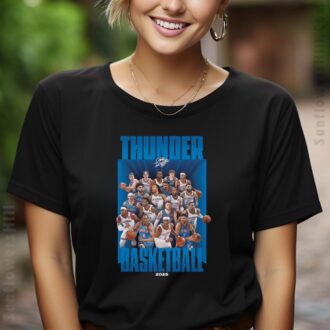 2025 Oklahoma City Thunder Basketball T-Shirt - Bold Graphic Design for NBA Fans