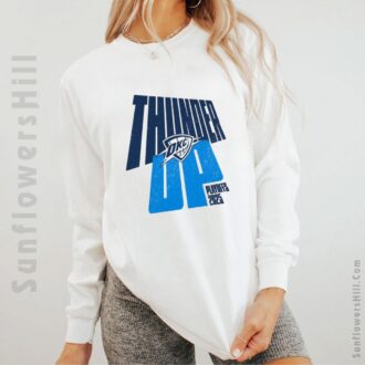 Buy Thunder Up Oklahoma City Thunder Shirt - 2025 NBA Playoffs Unisex Tee for Men and Women