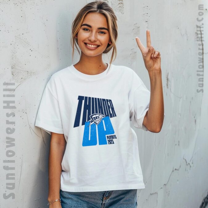 Buy Thunder Up Oklahoma City Thunder Shirt - 2025 NBA Playoffs Unisex Tee for Men and Women