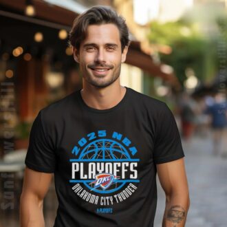 NBA Playoffs 2025 Official Oklahoma City Thunder Game Time T-Shirt
