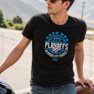 NBA Playoffs 2025 Official Oklahoma City Thunder Game Time T-Shirt