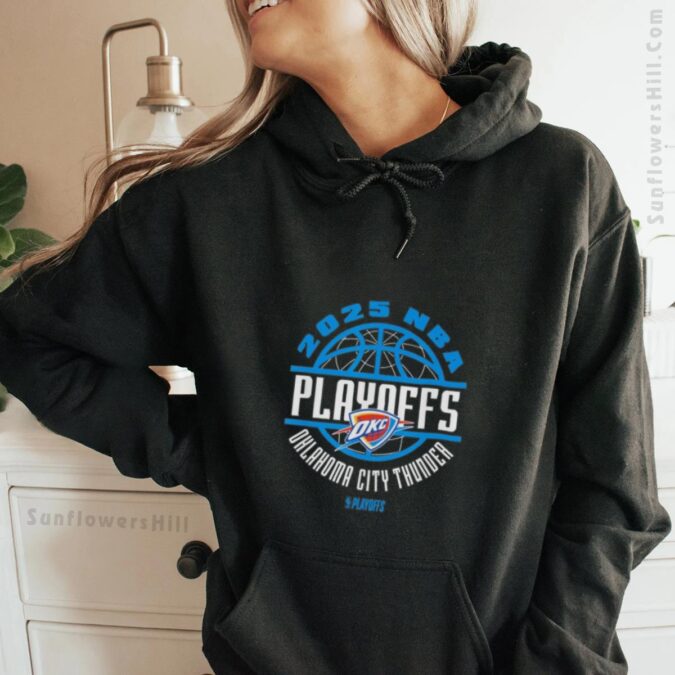 NBA Playoffs 2025 Official Oklahoma City Thunder Game Time T-Shirt