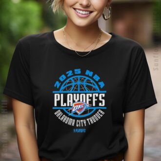 NBA Playoffs 2025 Official Oklahoma City Thunder Game Time T-Shirt
