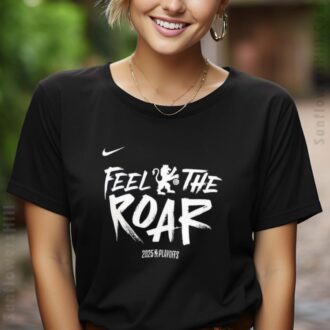 NBA Playoffs 2025 Sacramento Kings T-Shirt - Feel the Roar Official Fan Apparel