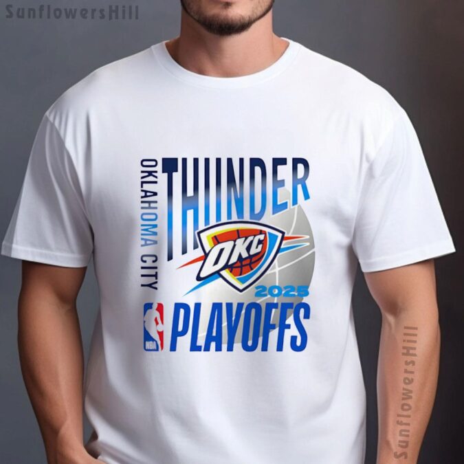 OKC Thunder 2025 Playoffs Vintage T-Shirt - Perfect Gift for NBA Fans