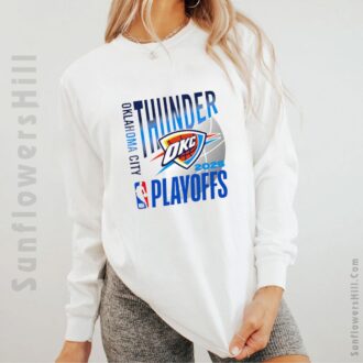 OKC Thunder 2025 Playoffs Vintage T-Shirt - Perfect Gift for NBA Fans
