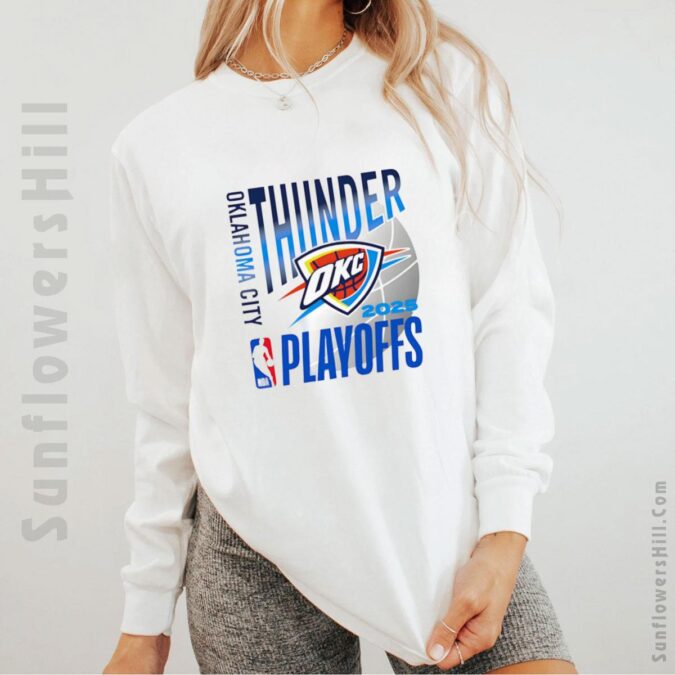 OKC Thunder 2025 Playoffs Vintage T-Shirt - Perfect Gift for NBA Fans