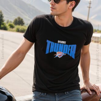Shop Oklahoma City Thunder 2025 Playoffs Wall Text Unisex T-Shirt - Limited Edition NBA Fan Gear